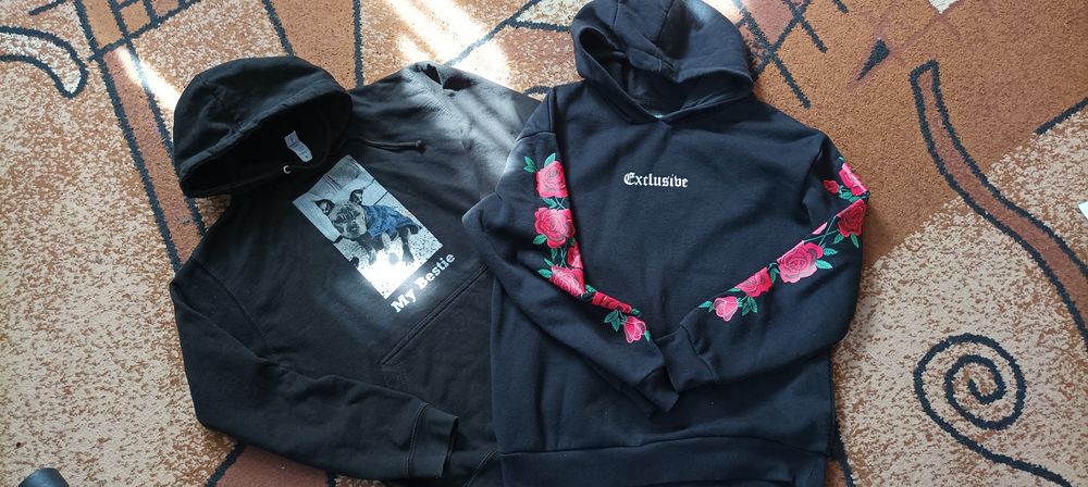 Zestaw 2 bluzy dresowe rozmiar s. Bluza w róże
