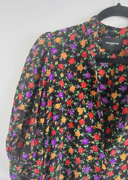 The Kooples Paris sukienka 100% jedwab silk seta kwiatuszki
