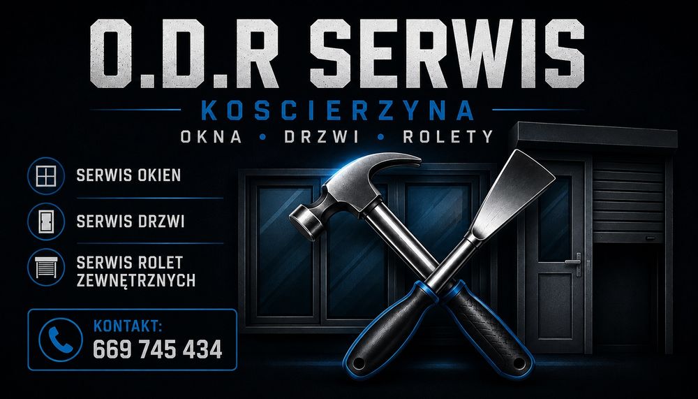 Pogwarancyjny serwis okien, drzwi, rolet. Naprawa okien, drzwi , rolet.