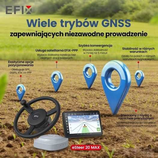 Nawigacja rolnicza EFIX eSTEER20 MAX ISOBUS Tc Sc Geo !!PROMOCJA!!