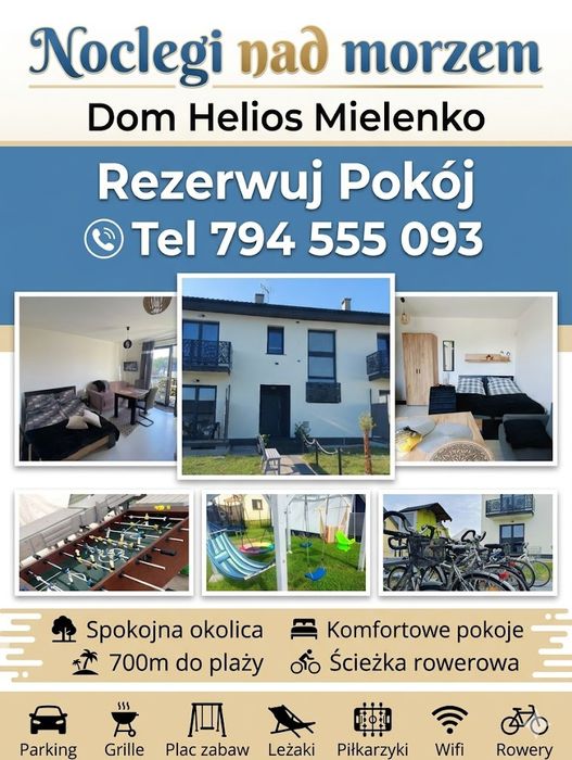 Noclegi nad morzem Mielenko/Mielno pokoje, studio,wakacje,urlop