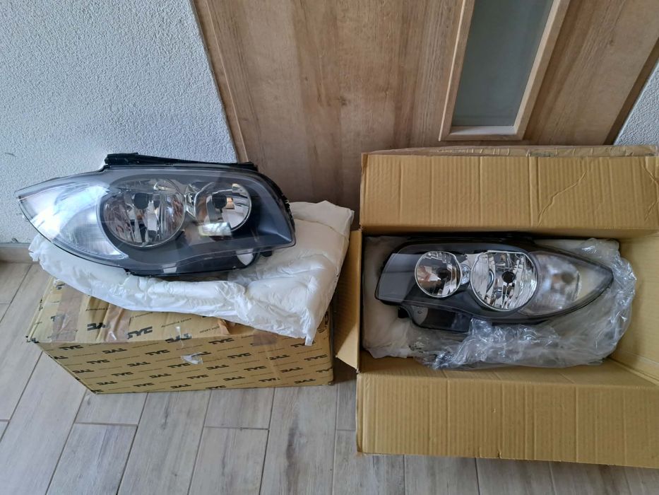NOWE Reflektory BMW E87 E81 + ślizgi reflektorów