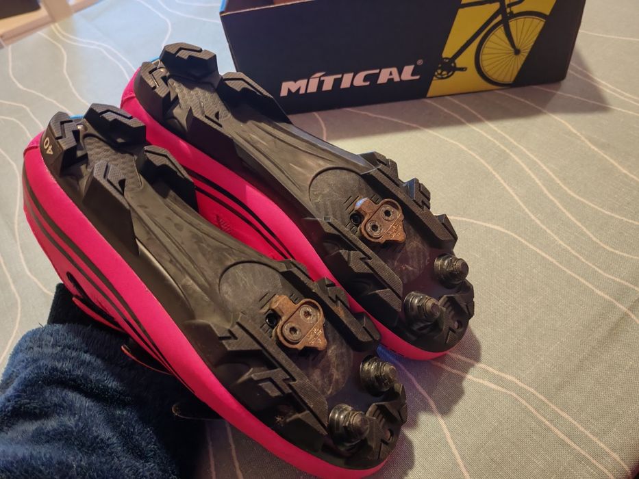 Sapatos de ciclismo MITICAL rosa – encaixe SPD
