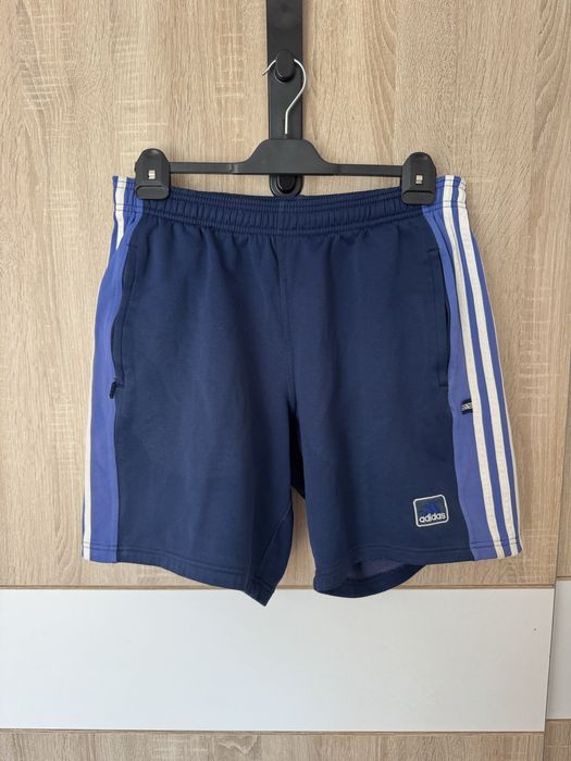Szorty Adidas M granatowe logowane 3 stripes vintage y2k modne 90s