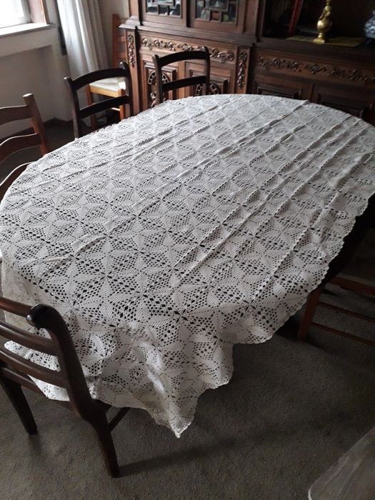 Colcha de cama em crochet (LER ANUNCIO)