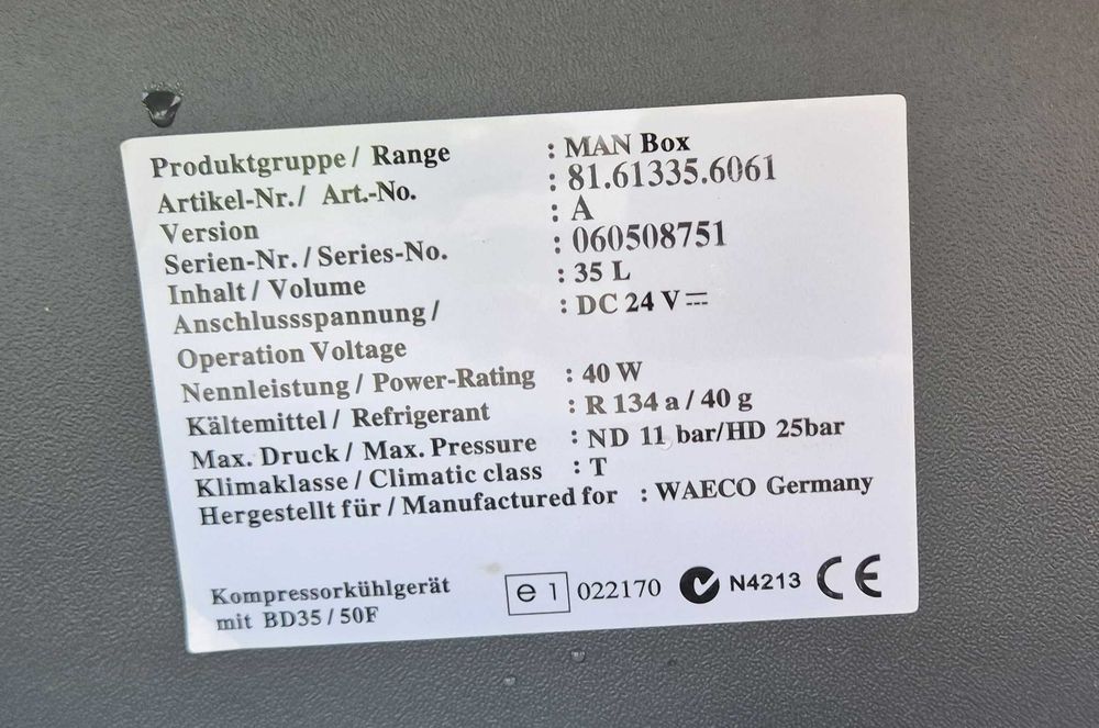 Lodówka man TGX / TGS / TGA
