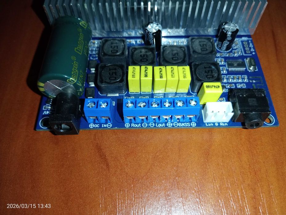 Пiдсилювач 2х50W+100W HiFi Bluetooth 5.0  TPA3116D2