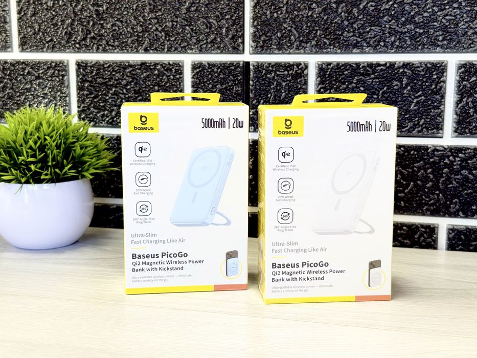 Baseus PicoGo Qi2 павербанк 5000 mAh MagSafe бездротова зарядка