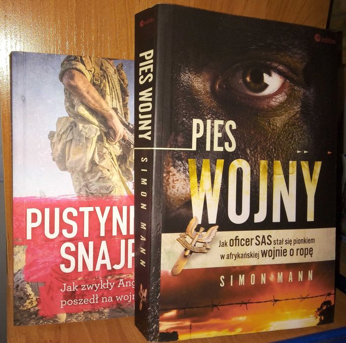 Zestaw książek "Pies wojny" i "Pustynny snajper"