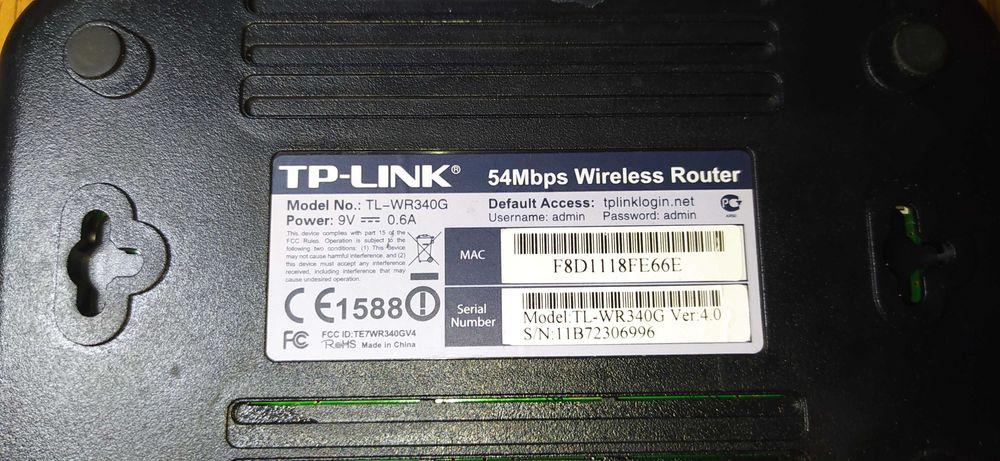 Беспроводной роутер маршрутизатор TP-LINK TL-WR340G работает один порт