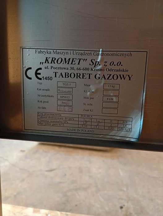 Taboret gazowy KROMET
