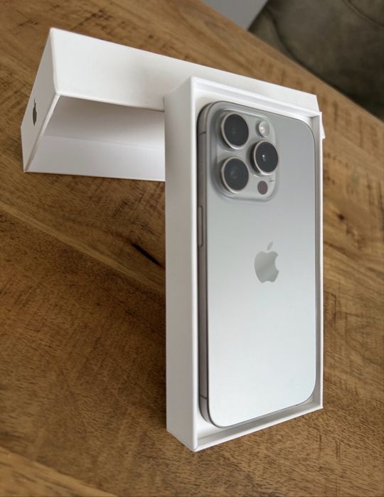  Apple iPhone 15 Pro 128GB Natural Titanium I Bateria 90% I Komplet