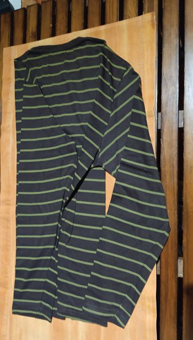 T´Shirt, Manga Comprida, verde, listada  Tam XL 5 -Springfield - Nova