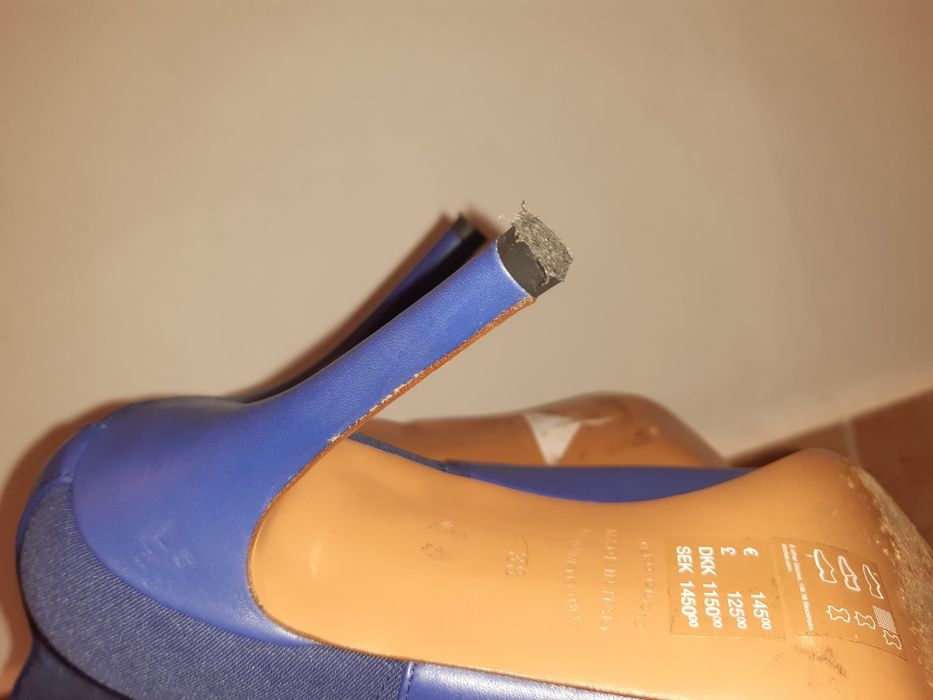 Piekne niebieskie buty Vero Cuoio