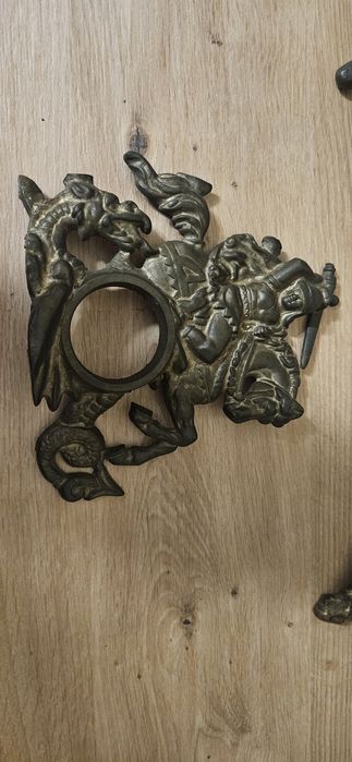 Zegar kominkowy mosiężny