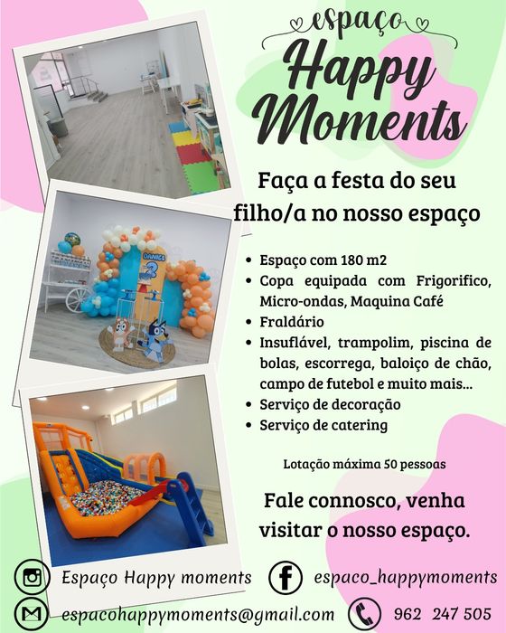 Aluguer espaço para festas e eventos