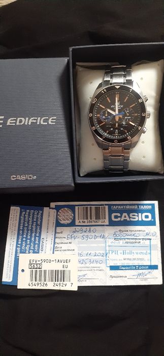 Годинник casio edifice EFV-590 D- 1AVUEF