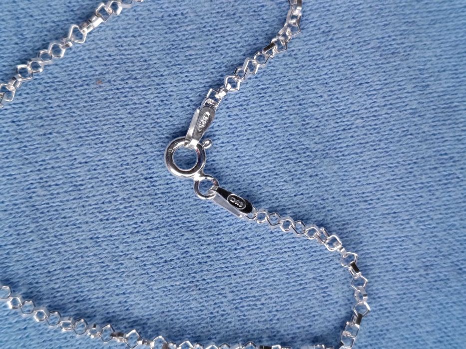 Srebrna bransoletka 18 cm Srebro 925 Splot kwadraty