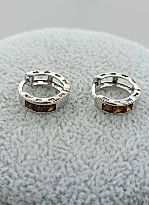 Kolczyki z białego złota 14K 1,68g