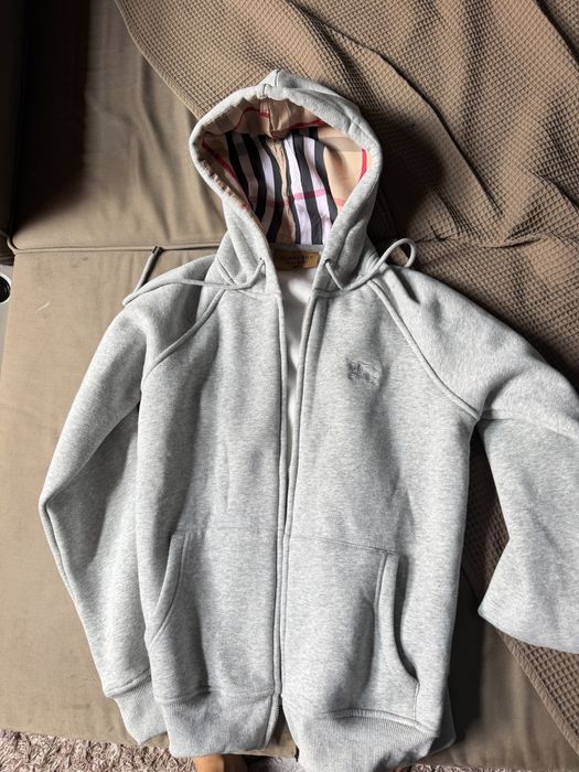 Sweat zip moletom capuz burberry