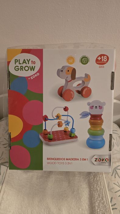 Vendo brinquedos de madeira 3 em 1 play to grow by zoko
