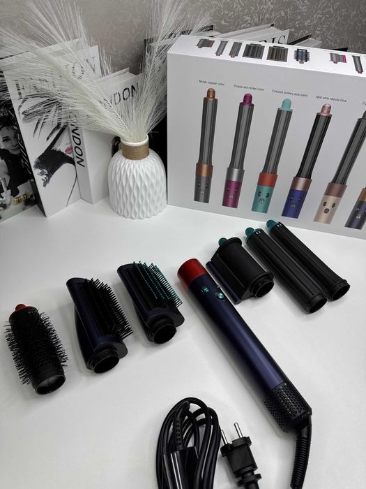 Мультистайлер Airwrap Complete Long 6 насадок Prussian Blue