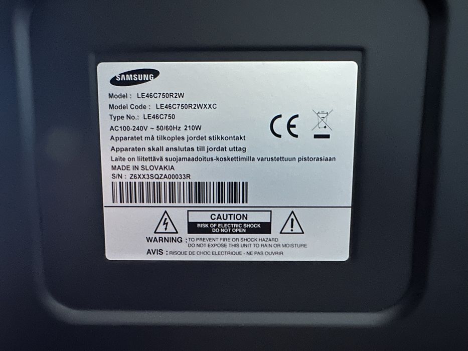 TV Samsung - placa estragada