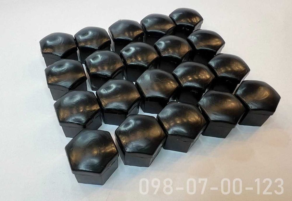 Ковпачки заглушки болтів болтов для дисків 17мм 19мм 21мм ЧОРНІ МАТОВІ