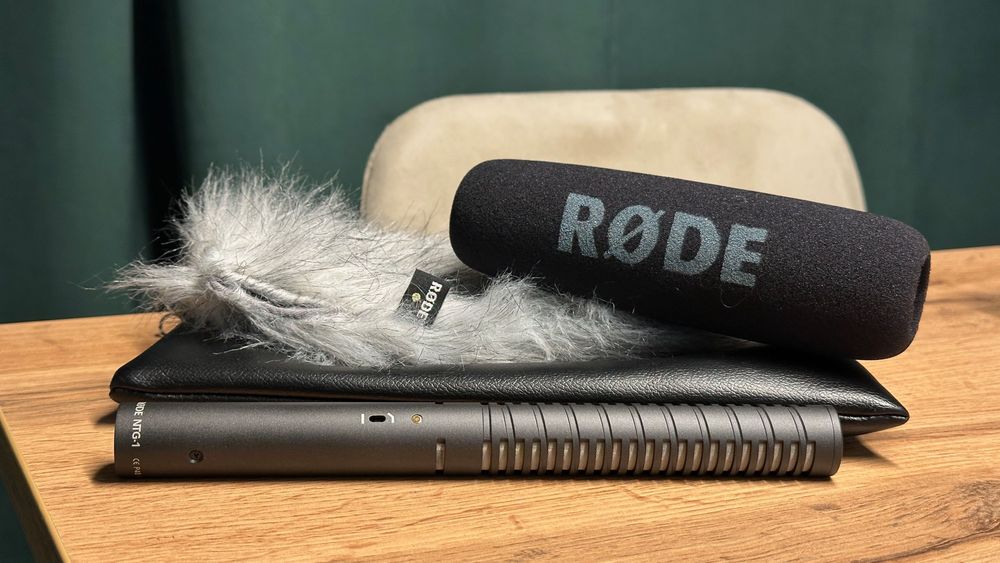 Oryginalny mikrofon pojemnościowy typu shotgun Rode NTG-1 + DeadCat