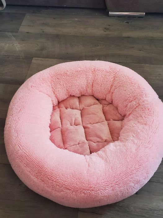 Лежак лежанка кругла хутряна бублик 55 см.