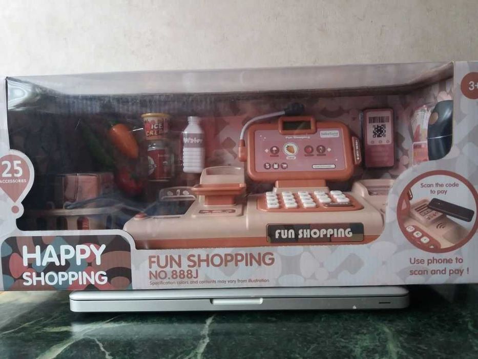 Касса, кассовый аппарат, продукты, корзина, сканер
