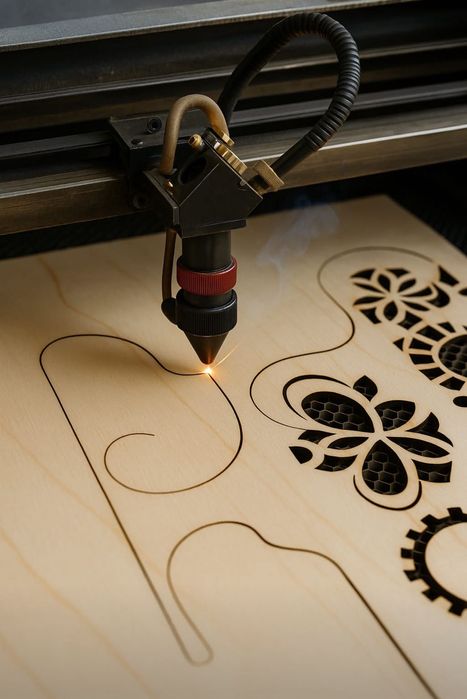 Лазерна різка і гравіювання фанери, акрилу, МДФ, таблички, декор