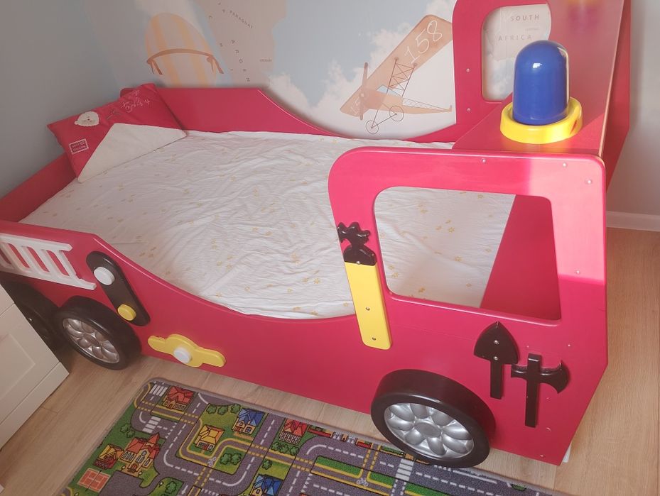 Łóżko dziecięce z materacem straż pożarna