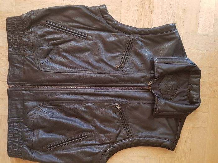 Кожаная мужская жилетка Prince