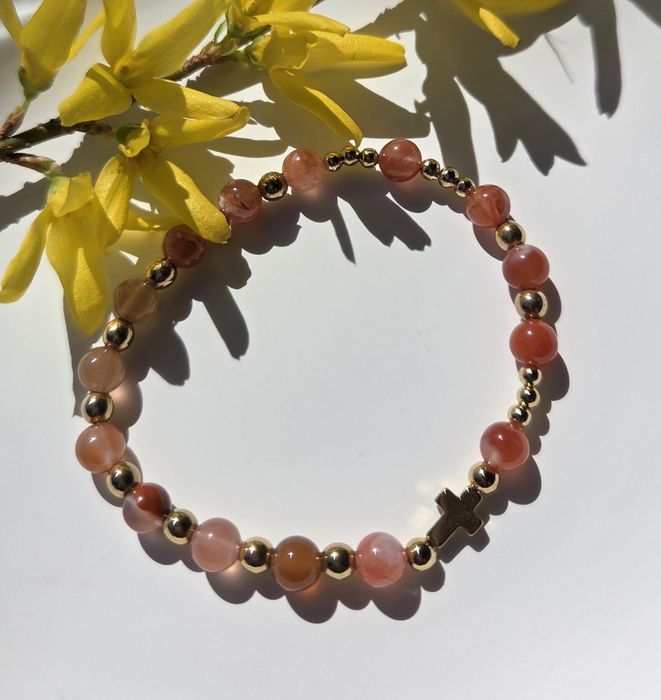 Bransoletka różaniec z kamieni naturalnych