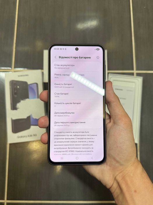 Samsung A36 5G 6/128 ЯК НОВИЙ! 3ЦИКЛІВ ЗАРЯДУ!