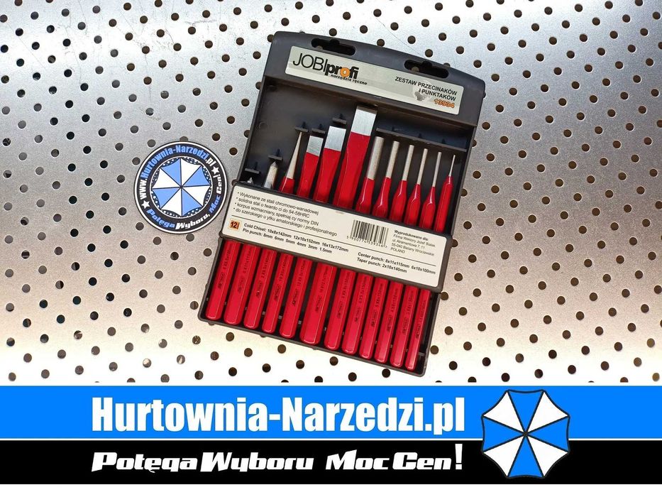 Zestaw punktaków przecinaków wbijaków 12el punktaki przecinaki wbijaki