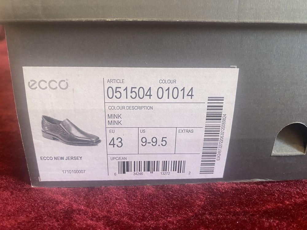 Продам нові туфлі ECCO NEW JERSEY, розмір 43: 1 600 грн. - туфли Киев на Olx