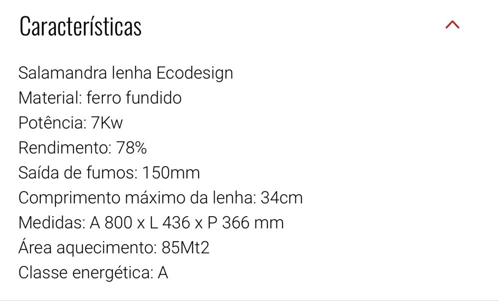 Salamandra Ferro Fundido Lenha Invicta