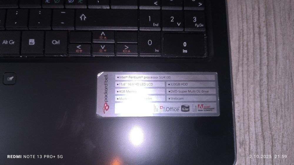 Laptop Packard Bell