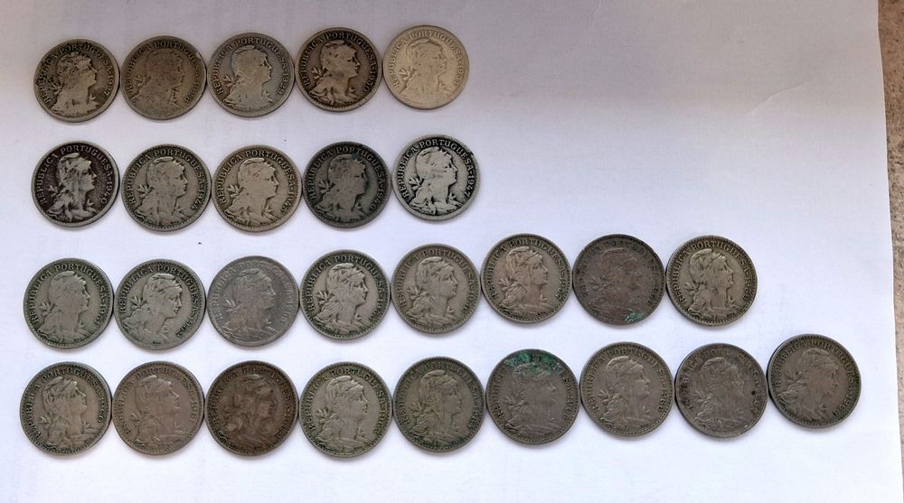 Coleção de 50 centavos alpaca- datas diferentes  - falta 1935 e 1938