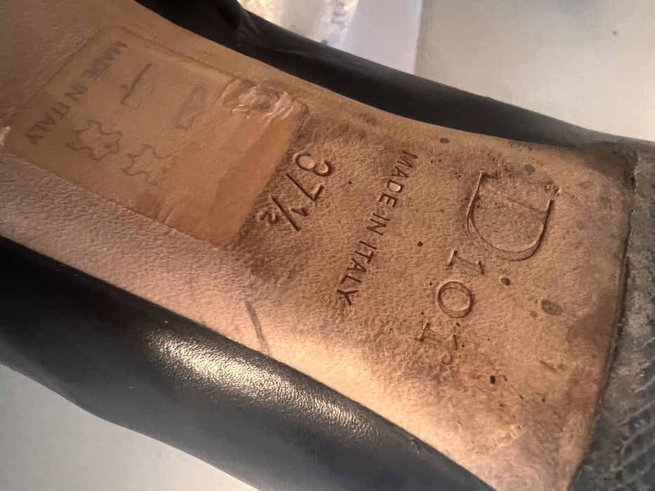 Christian Dior oryg kozaczki skórzane botki czarne na szpilce r.37,5 cm