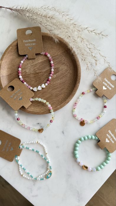 Bransoletka z naturalnych kamieni Golden Mint Mindihandmade.pl