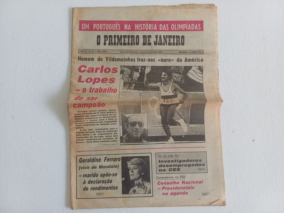 Lote de 5 jornais - CARLOS LOPES