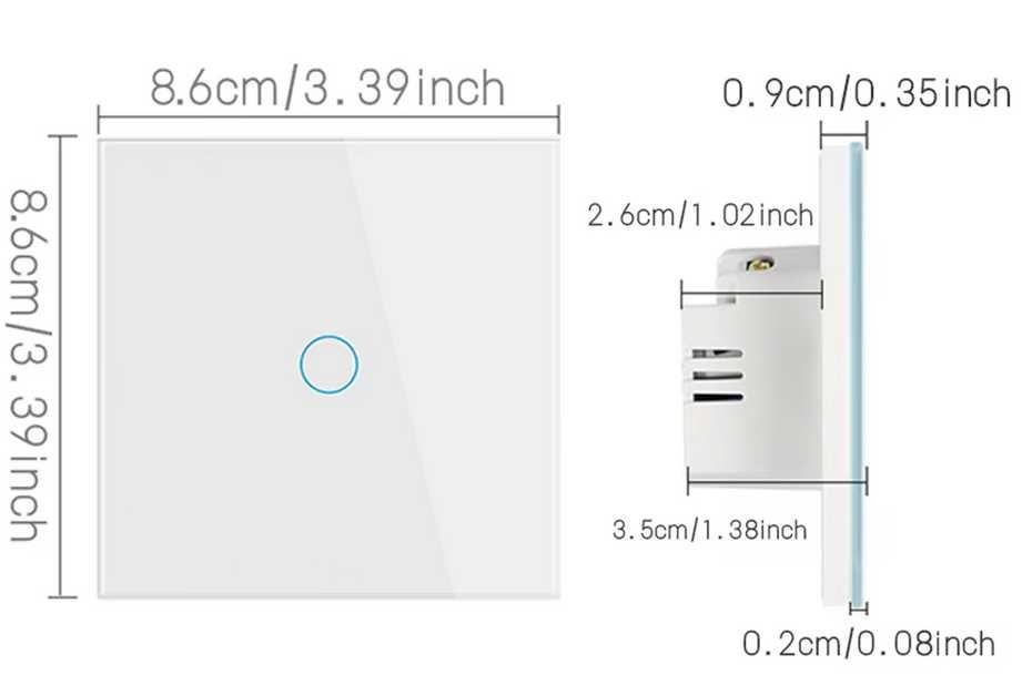 Włącznik podtynkowy - Tuya, Zigbee. Nowy. Google, Alexa. Bez N.