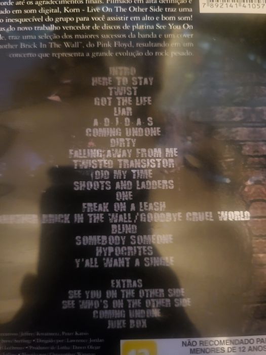 Korn - Live on the Other Side (DVD raro - Região 4)