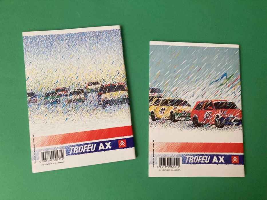 Colecção de 4 Cadernos Escolares Troféu Citroen AX Ambar Anos 80