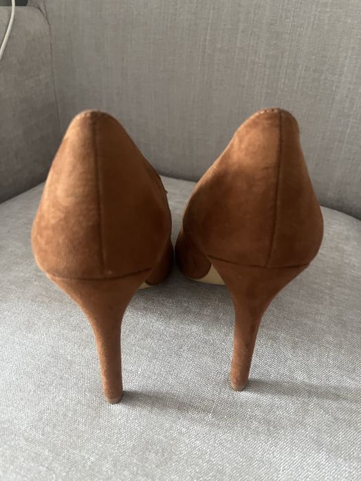 Szpilki karmel/rudy zamsz 39 Nowe