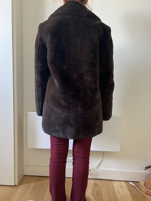 Casaco de pelo e pele sinteticos ZARA