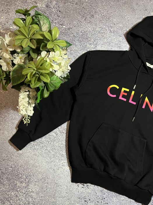 Черная премиальная худи кофта мужская Celine (Оригинал)